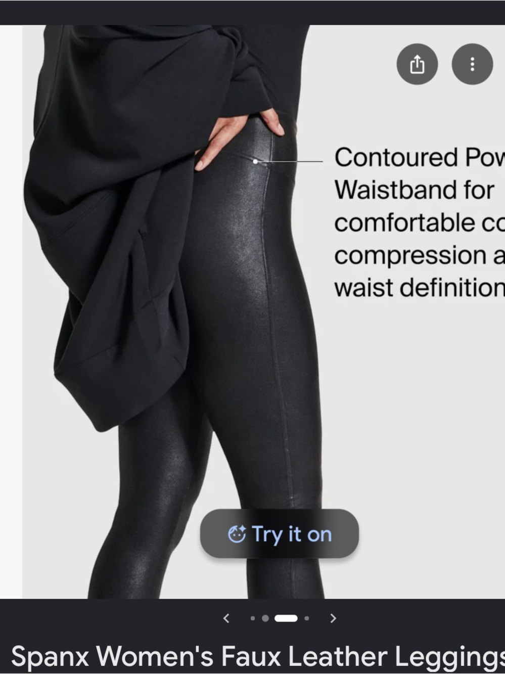 SPANX Faux Leather High-Waist Leggings in Black